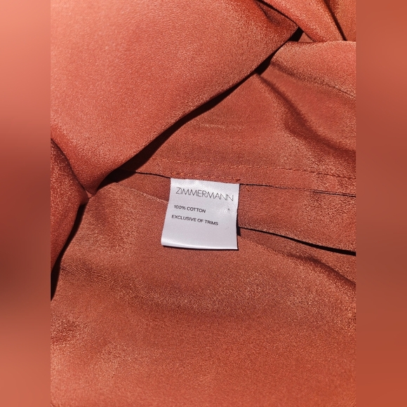 Zimmermann Alchemy Twine Embroidery Copper Dress Size 1 US 4-6 - Picture 13 of 15